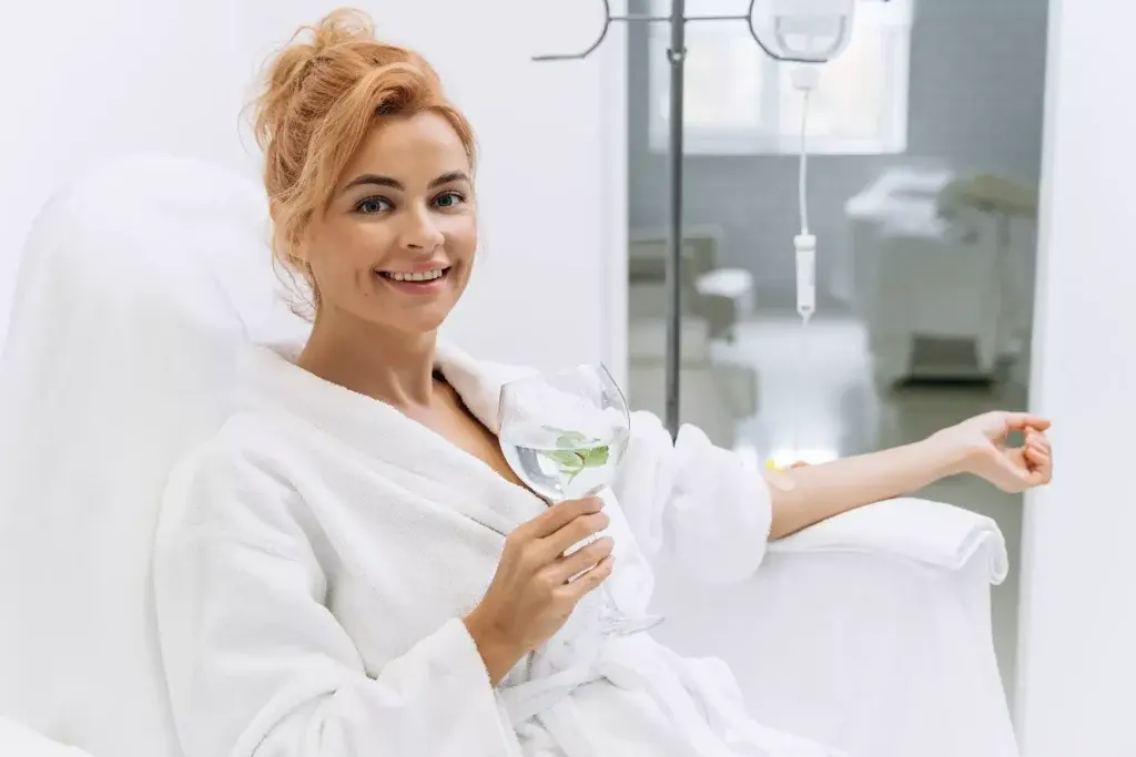 IV drip infusion wellness treatment at dermatology practice